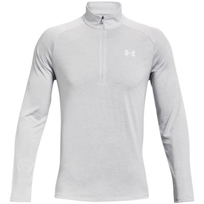 Under Armour Tech 2.0 Half Zip Long Sleeve Golf Top - Halo Grey