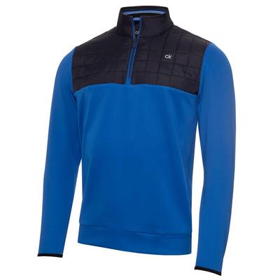 Calvin Klein Vardon Hybrid Half Zip Golf Sweater - Blue - thumbnail image 1