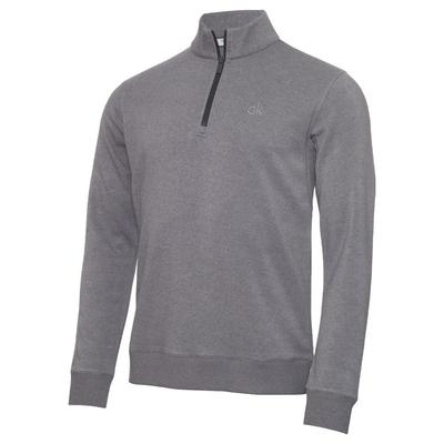 Calvin Klein Columbia Half Zip Golf Sweater - Silver - thumbnail image 1