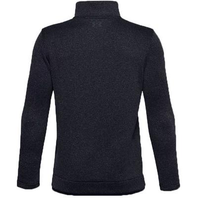 Under Armour Boys Sweaterfleece 1/2 Zip Golf Top - Black - thumbnail image 2