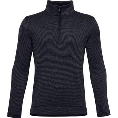 Under Armour Boys Sweaterfleece 1/2 Zip Golf Top - Black - thumbnail image 1