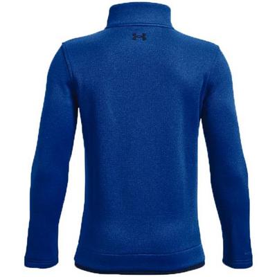 Under Armour Boys Sweaterfleece 1/2 Zip Golf Top - Blue - thumbnail image 2