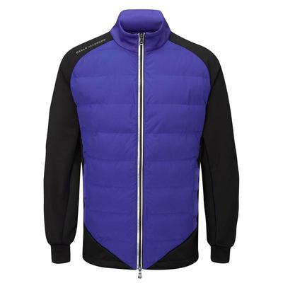 Oscar Jacobson Radstock Full Zip Padded Golf Jacket - Blue - thumbnail image 1