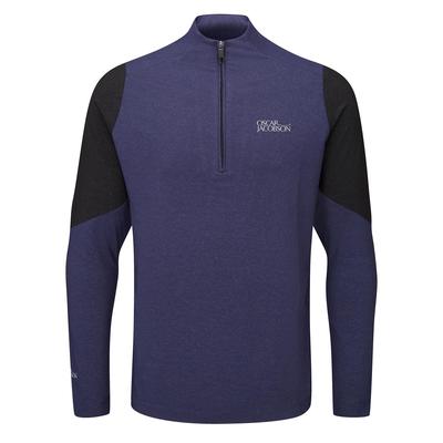 Oscar Jacobson Lodstock Tour Golf Sweater - Navy - thumbnail image 1