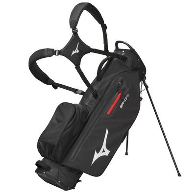 Mizuno BR-DR1 Waterproof Golf Stand Bag - Black/Silver - thumbnail image 1