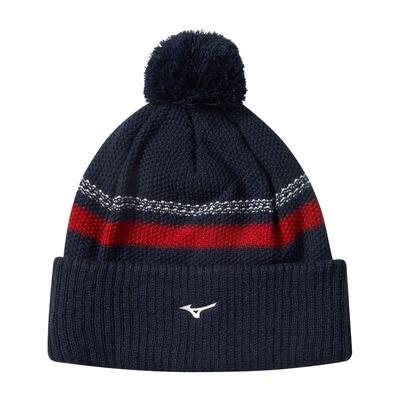 Mizuno Breathe Thermo Pom Pom Bobble Hat - Navy