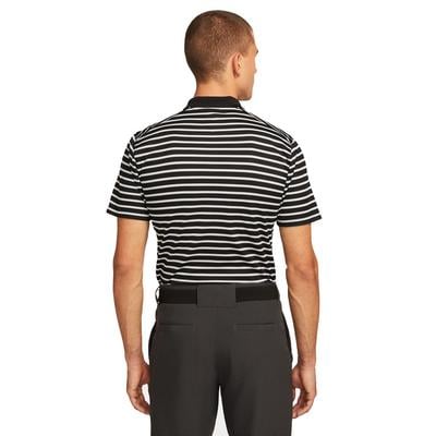 Nike Dri-Fit Victory Stripe Golf Polo Shirt - Black/White - thumbnail image 2