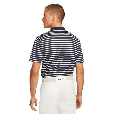 Nike Dri-Fit Victory Stripe Golf Polo Shirt - Obsidian/White - thumbnail image 2