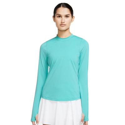 Nike Dri-Fit Victory UV Womens Golf Top - Washed Teal/Marina - thumbnail image 1