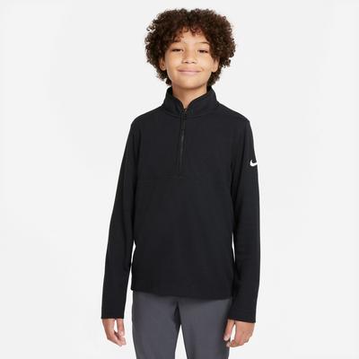 Nike Boys Dri-Fit Victory Half-Zip Golf Top - Black/White