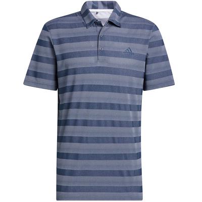 adidas 2 Colour Stripe Golf Polo - Navy