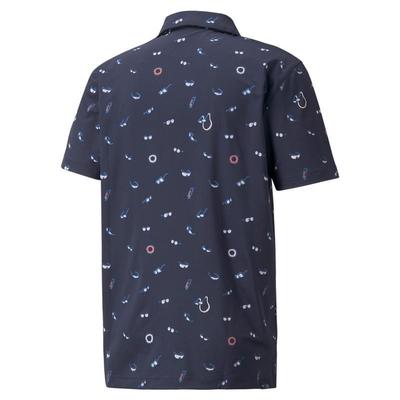 Puma MATTR Sunnies Golf Polo - Navy - thumbnail image 2