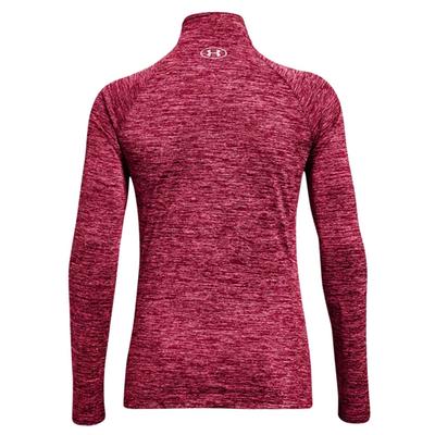 Under Armour Womens UA Tech Twist 1/2 Zip Golf Top - Black Rose/Pink - thumbnail image 2