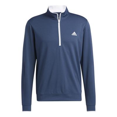 adidas Lightweight Quarter Zip Golf Sweater - Navy - thumbnail image 1