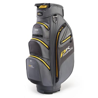 PowaKaddy Dri-Tech Waterproof Golf Cart Bag - Gun Metal/Yellow