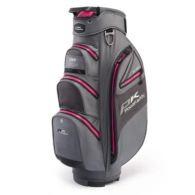 PowaKaddy Dri-Tech Waterproof Golf Cart Bag - Gun Metal/Hot Pink - thumbnail image 1