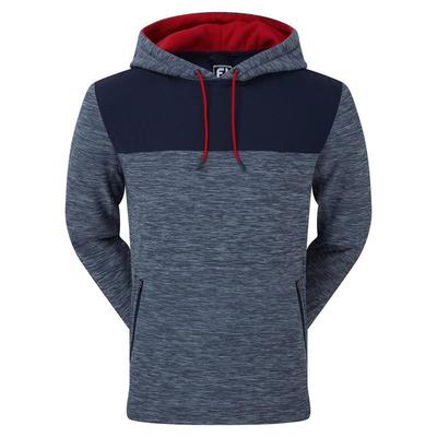 FootJoy Thermal Golf Hoodie Sweater - Navy Spacedye/Navy/Red