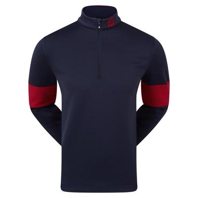 FootJoy Ribbed Chillout XP Golf Sweater - Navy/Red