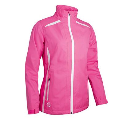 Sunderland Ladies Killy Waterproof Golf Jacket - Solar Pink/White