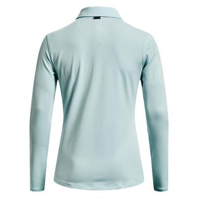 Under Armour Womens UA Zinger MicroStripe Long Sleeve Golf Polo - Fuse Teal - thumbnail image 2