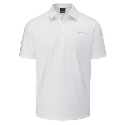 Oscar Jacobson Chap II Tour Golf Polo Shirt - White - thumbnail image 1