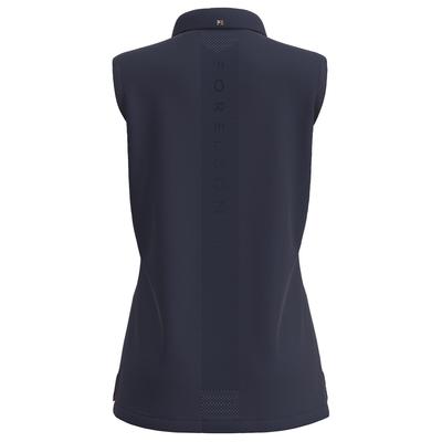 Forelson Stow Ladies Button Sleeveless Golf Polo Shirt - Navy - thumbnail image 2