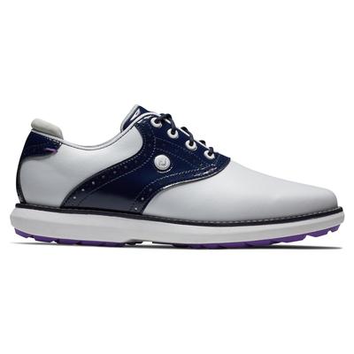 Footjoy Traditions Spikeless Women's Golf Shoe - White/Navy