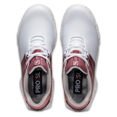 Footjoy Pro|SL Sport Womens Golf Shoes - White/Black/Burgundy - thumbnail image 5