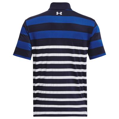 Under Armour Playoff 3.0 Stripe Golf Polo Shirt - Midnight Navy - thumbnail image 2