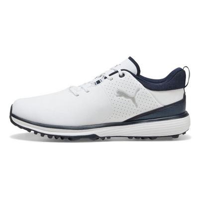 Puma Fusion Grip ST Golf Shoes -  Puma White/Puma Silver/Deep Navy