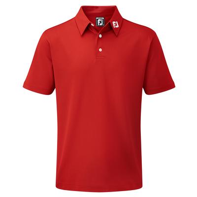 FootJoy Junior Stretch Solid Pique Polo Shirt - Red