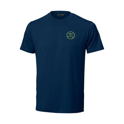 Mizuno Crossed Clubs Cotton Short Sleeve Tee Shirt - Estate Blue