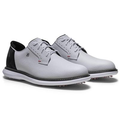FootJoy Traditions Blucher Golf Shoes - White/Black/Red - thumbnail image 6