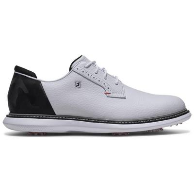 FootJoy Traditions Blucher Golf Shoes - White/Black/Red