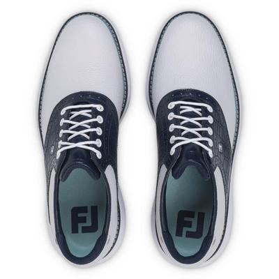 FootJoy Traditions Golf Shoes - White/Navy/Blue - thumbnail image 5