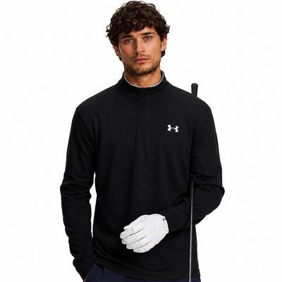 Under Armour UA Matchplay Golf 1/4 Zip Sweater - Black/White