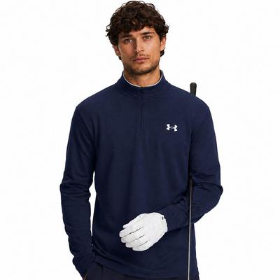 Under Armour UA Matchplay Golf 1/4 Zip Sweater - Midnight Navy/White