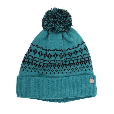 Green Lamb Helen Lined Fairisle Beanie Hat - thumbnail image 2