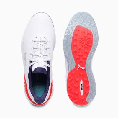 Puma Alphacat Nitro Golf Shoes - White/Red/Navy - thumbnail image 4