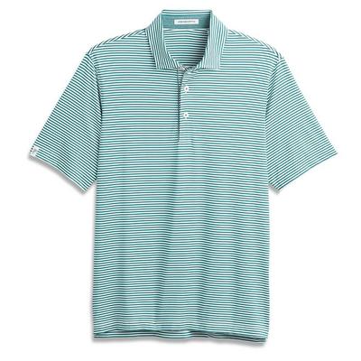 Ashworth Striped Tech Golf Polo - White/Lagoon - thumbnail image 2