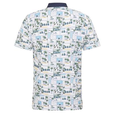 Original Penguin Beach Club Print Golf Polo Shirt - Bright White - thumbnail image 2