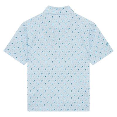 Callaway Junior Dolphin Print Golf Polo Shirt - Bright White - thumbnail image 2