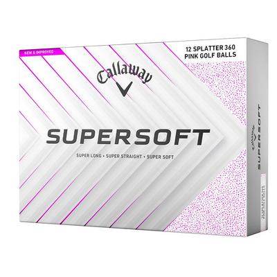 Callaway Supersoft Splatter 360 Golf Balls - Pink - thumbnail image 1