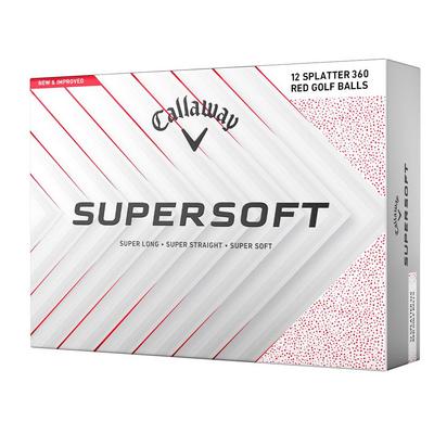 Callaway Supersoft Splatter 360 Golf Balls - Red - thumbnail image 1