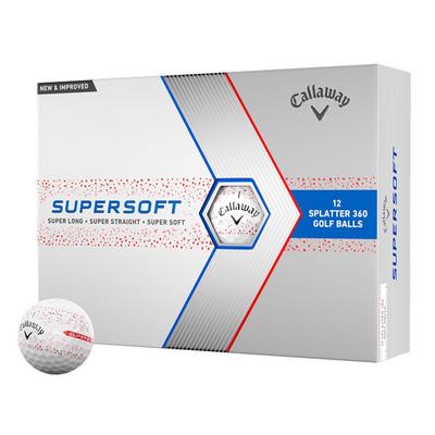 Callaway Supersoft Splatter Golf Balls - Red