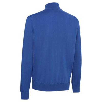 Callaway 1/4 Zip Merino Wool Tour Logo Golf Sweater - Galaxy Blue - thumbnail image 2