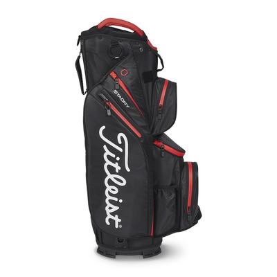 Titleist Cart 14 StaDry Golf Cart Bag - Black/Red - thumbnail image 2