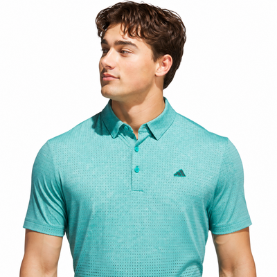 adidas Go To Rise Print Polo - Pure Teal - thumbnail image 2