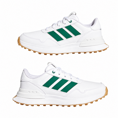 adidas S2G Junior Golf Shoes - White/Green/Gum - thumbnail image 6