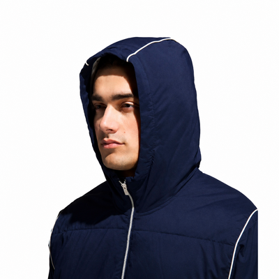 adidas Beyond Twistweave Half Zip Filled Hoodie Jacket - Navy - thumbnail image 6